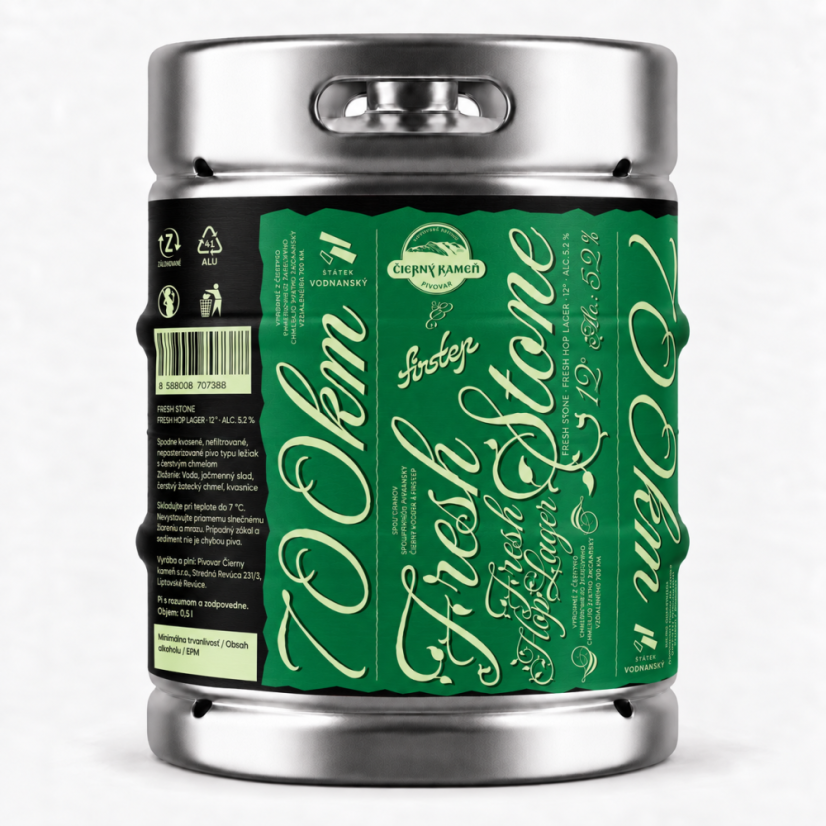 Čierny kameň/Firstep - Fresh Stone - Wet hop lager 12 - keg 30L